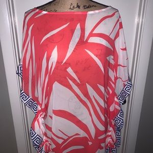 Beautiful pink and white cover up